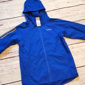 NWOT ADIDAS BOYS BLUE HOODED JACKET 💙